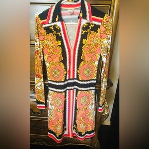 Cache Versace Style Drop Waist Dress Size XS